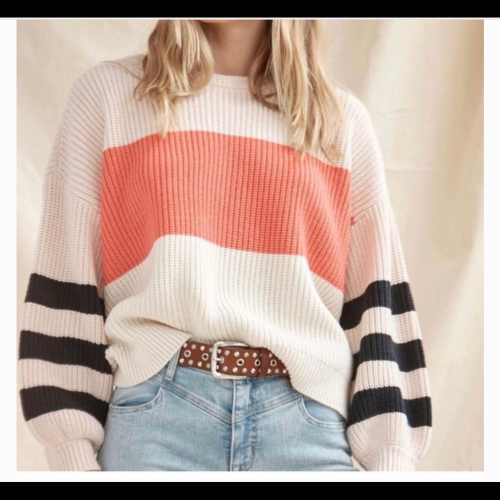Sanctuary Playful Stripe Sweater Chunky Re…
